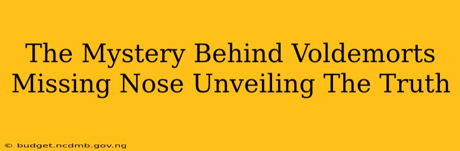 The Mystery Behind Voldemorts Missing Nose Unveiling The Truth