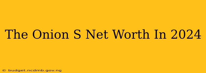 The Onion S Net Worth In 2024