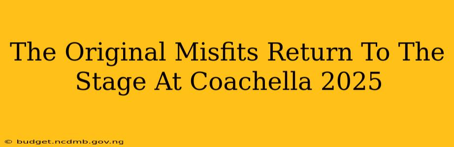 The Original Misfits Return To The Stage At Coachella 2025