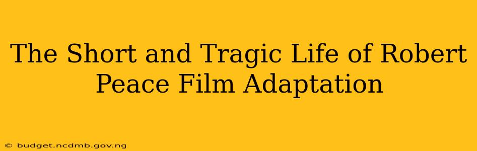 The Short and Tragic Life of Robert Peace Film Adaptation