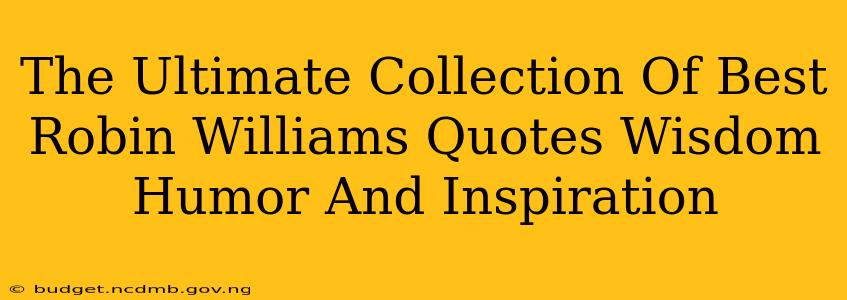 The Ultimate Collection Of Best Robin Williams Quotes Wisdom Humor And Inspiration