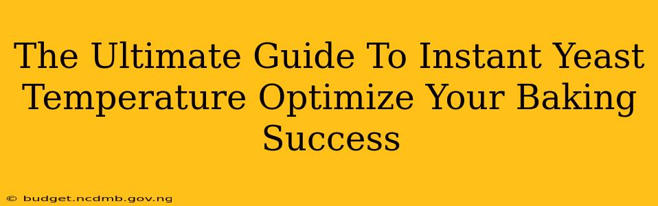 The Ultimate Guide To Instant Yeast Temperature Optimize Your Baking Success