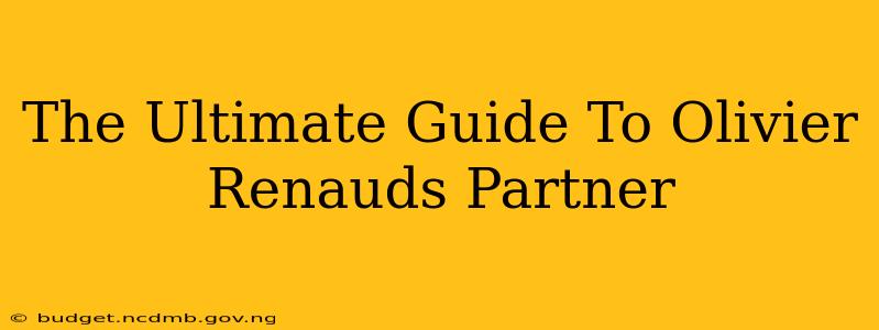 The Ultimate Guide To Olivier Renauds Partner