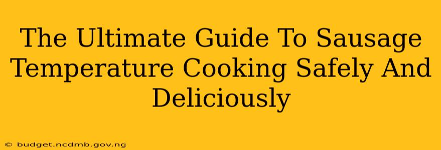 The Ultimate Guide To Sausage Temperature Cooking Safely And Deliciously