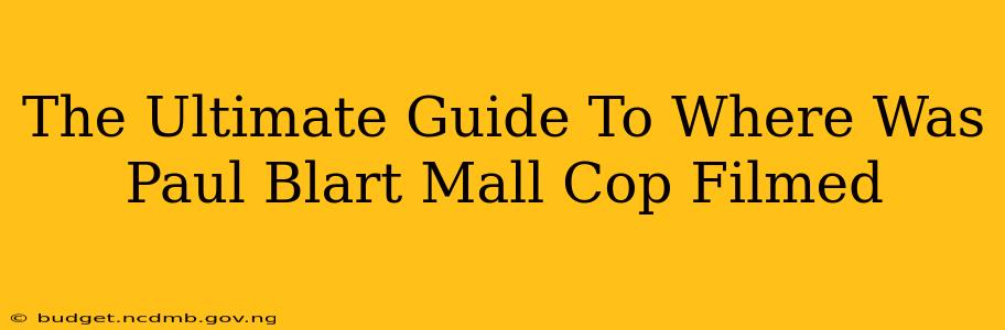 The Ultimate Guide To Where Was Paul Blart Mall Cop Filmed