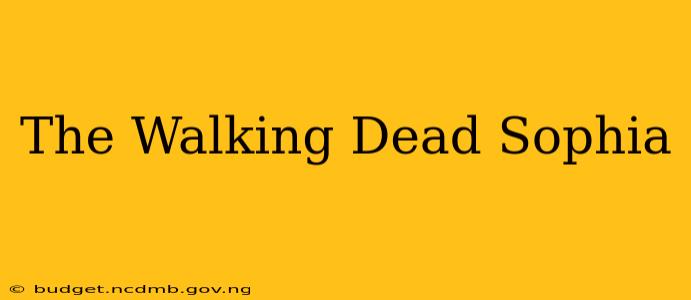 The Walking Dead Sophia