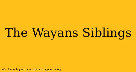 The Wayans Siblings