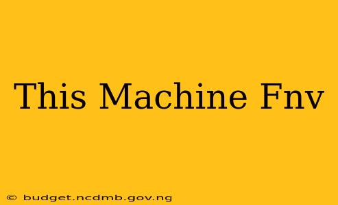 This Machine Fnv