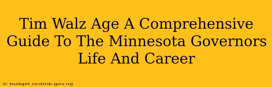 Tim Walz Age A Comprehensive Guide To The Minnesota Governors Life And Career