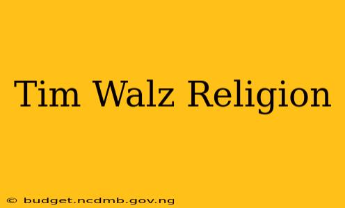 Tim Walz Religion