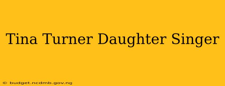 Tina Turner Daughter Singer