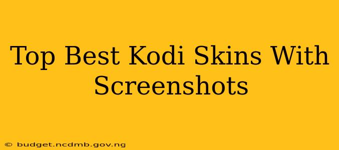 Top Best Kodi Skins With Screenshots