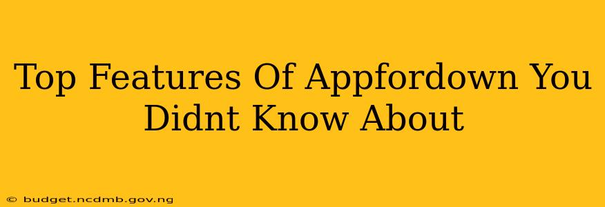 Top Features Of Appfordown You Didnt Know About