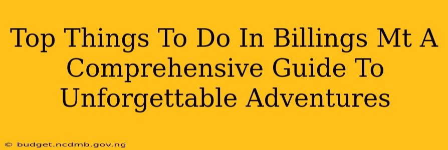 Top Things To Do In Billings Mt A Comprehensive Guide To Unforgettable Adventures