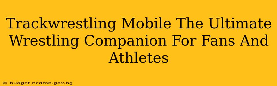 Trackwrestling Mobile The Ultimate Wrestling Companion For Fans And Athletes