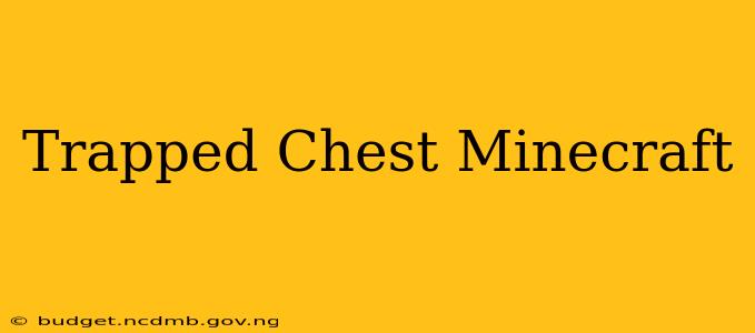 Trapped Chest Minecraft