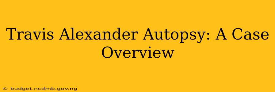 Travis Alexander Autopsy: A Case Overview