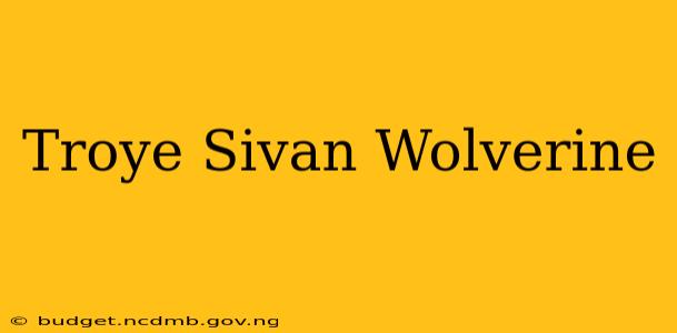 Troye Sivan Wolverine