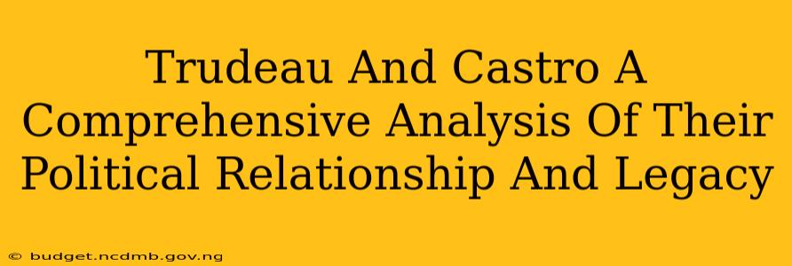 Trudeau And Castro A Comprehensive Analysis Of Their Political Relationship And Legacy