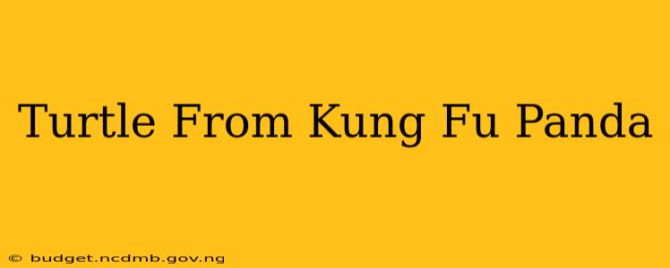Turtle From Kung Fu Panda