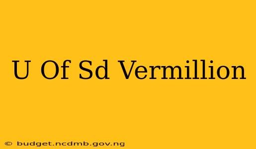 U Of Sd Vermillion