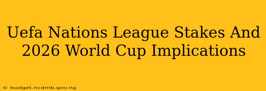 Uefa Nations League Stakes And 2026 World Cup Implications