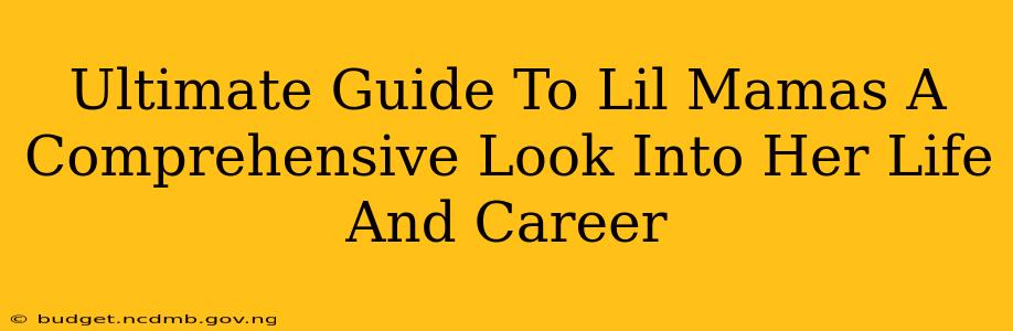 Ultimate Guide To Lil Mamas A Comprehensive Look Into Her Life And Career