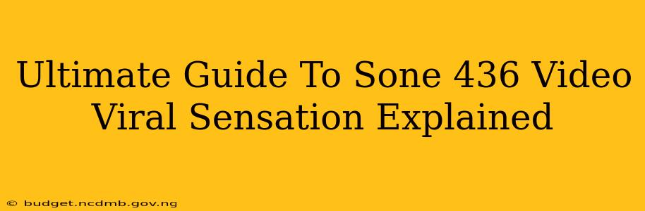 Ultimate Guide To Sone 436 Video Viral Sensation Explained