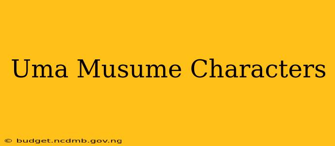 Uma Musume Characters
