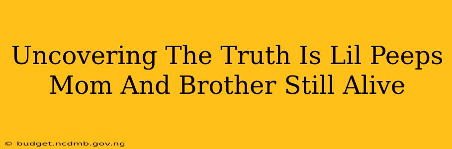 Uncovering The Truth Is Lil Peeps Mom And Brother Still Alive