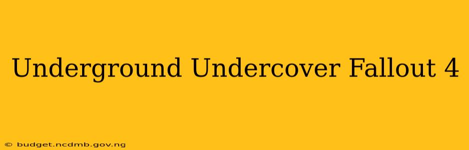 Underground Undercover Fallout 4