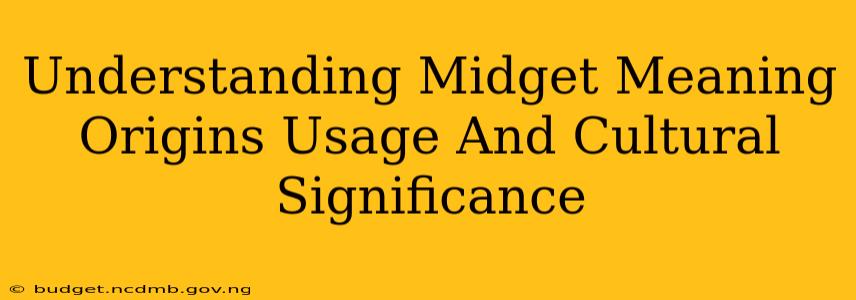 Understanding Midget Meaning Origins Usage And Cultural Significance