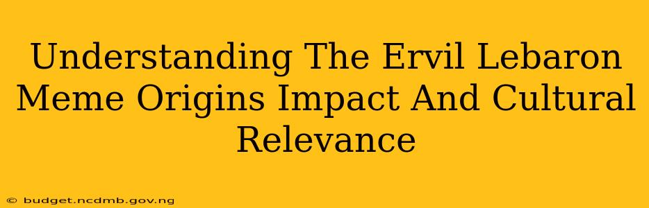 Understanding The Ervil Lebaron Meme Origins Impact And Cultural Relevance