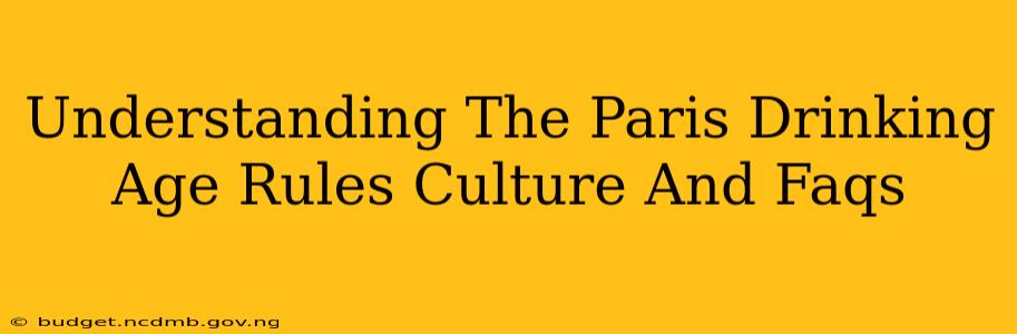 Understanding The Paris Drinking Age Rules Culture And Faqs