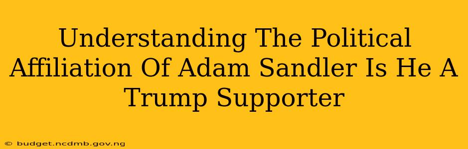 Understanding The Political Affiliation Of Adam Sandler Is He A Trump Supporter