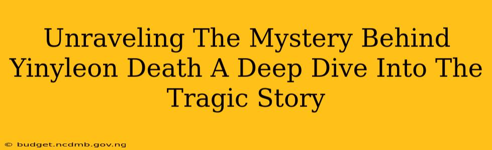 Unraveling The Mystery Behind Yinyleon Death A Deep Dive Into The Tragic Story