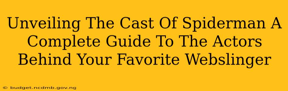Unveiling The Cast Of Spiderman A Complete Guide To The Actors Behind Your Favorite Webslinger