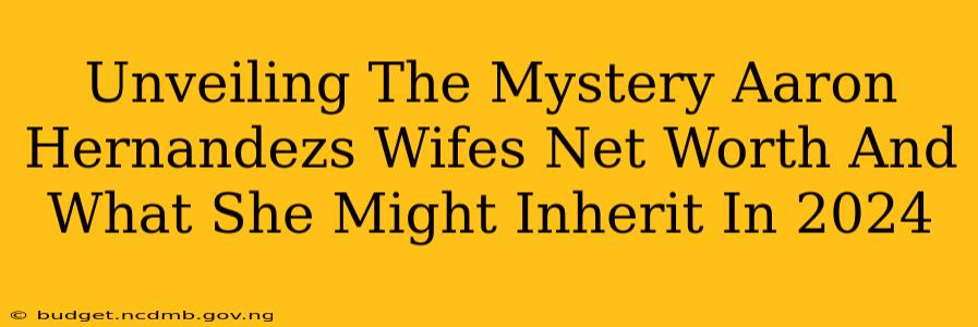 Unveiling The Mystery Aaron Hernandezs Wifes Net Worth And What She Might Inherit In 2024