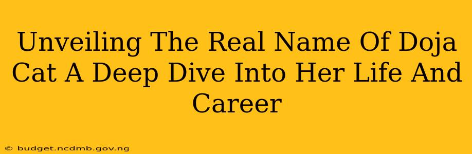 Unveiling The Real Name Of Doja Cat A Deep Dive Into Her Life And Career