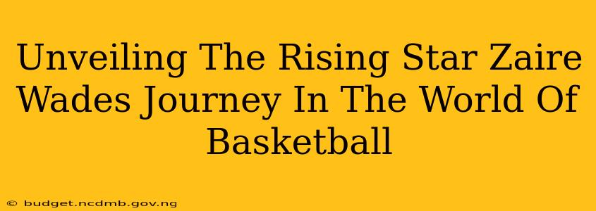 Unveiling The Rising Star Zaire Wades Journey In The World Of Basketball