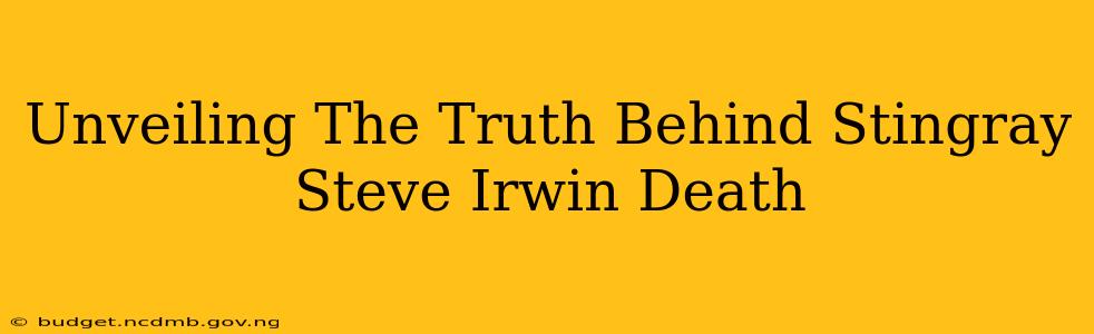 Unveiling The Truth Behind Stingray Steve Irwin Death