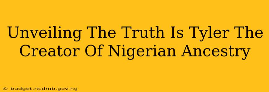 Unveiling The Truth Is Tyler The Creator Of Nigerian Ancestry