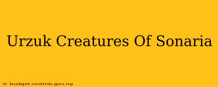 Urzuk Creatures Of Sonaria