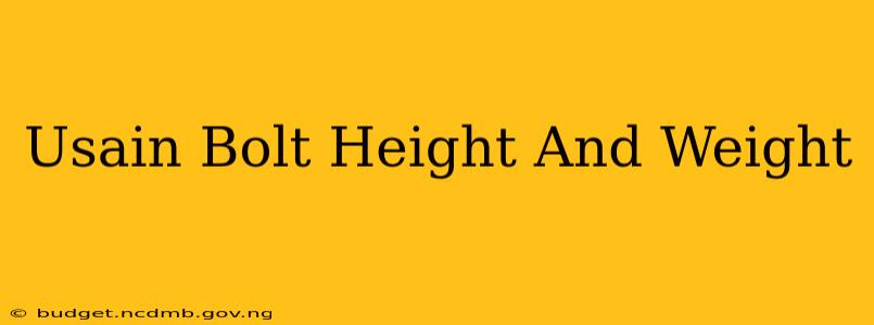 Usain Bolt Height And Weight