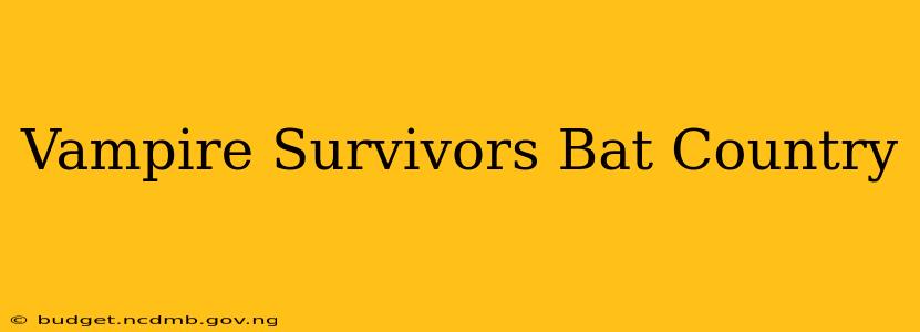 Vampire Survivors Bat Country