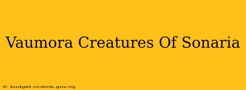 Vaumora Creatures Of Sonaria