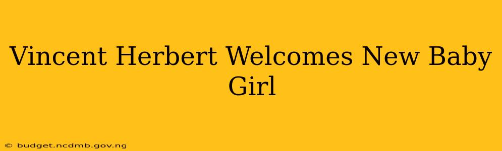 Vincent Herbert Welcomes New Baby Girl