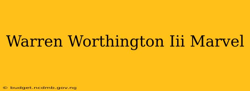 Warren Worthington Iii Marvel