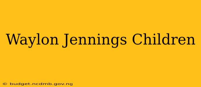 Waylon Jennings Children