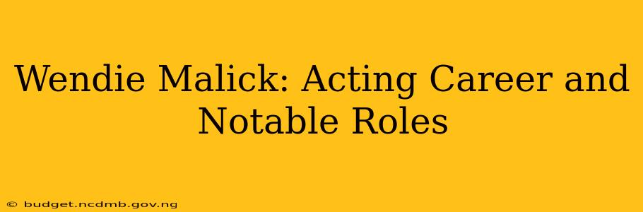 Wendie Malick: Acting Career and Notable Roles